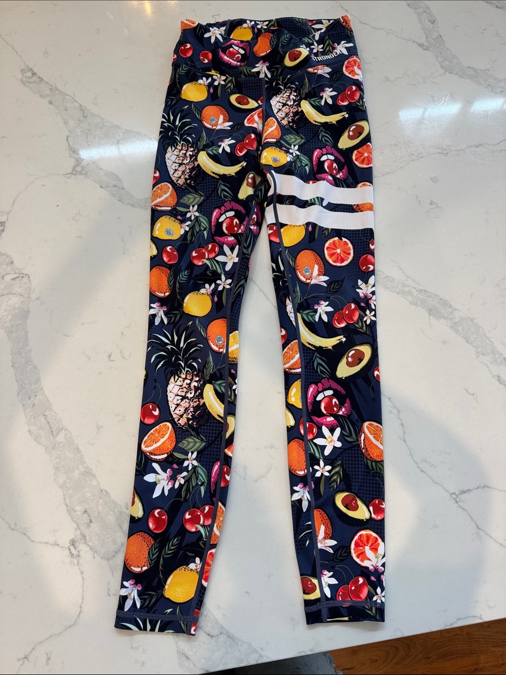 Stronger Fruit-Print Active Leggings